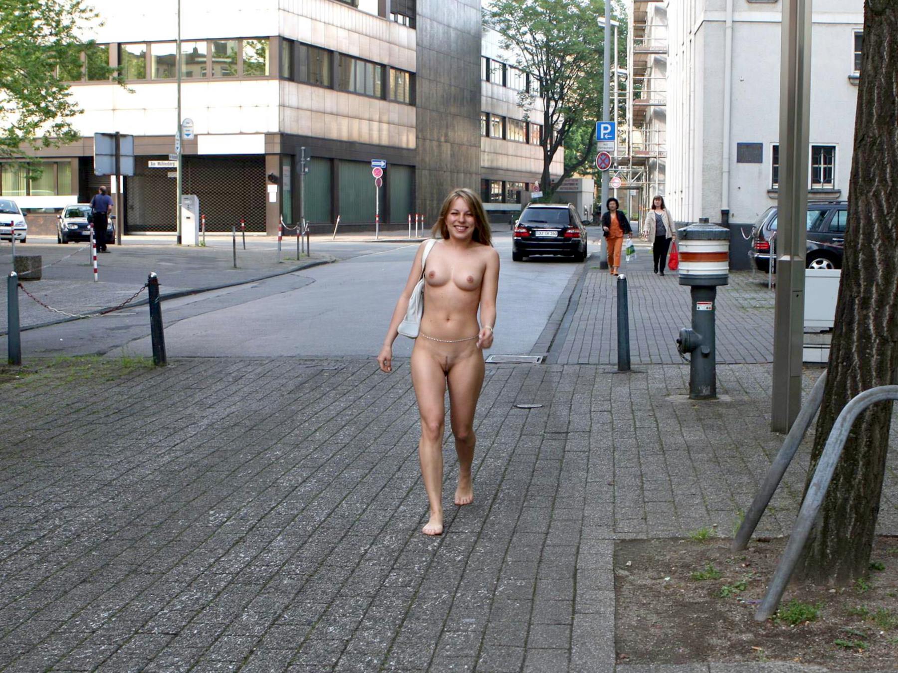 Caught naked public