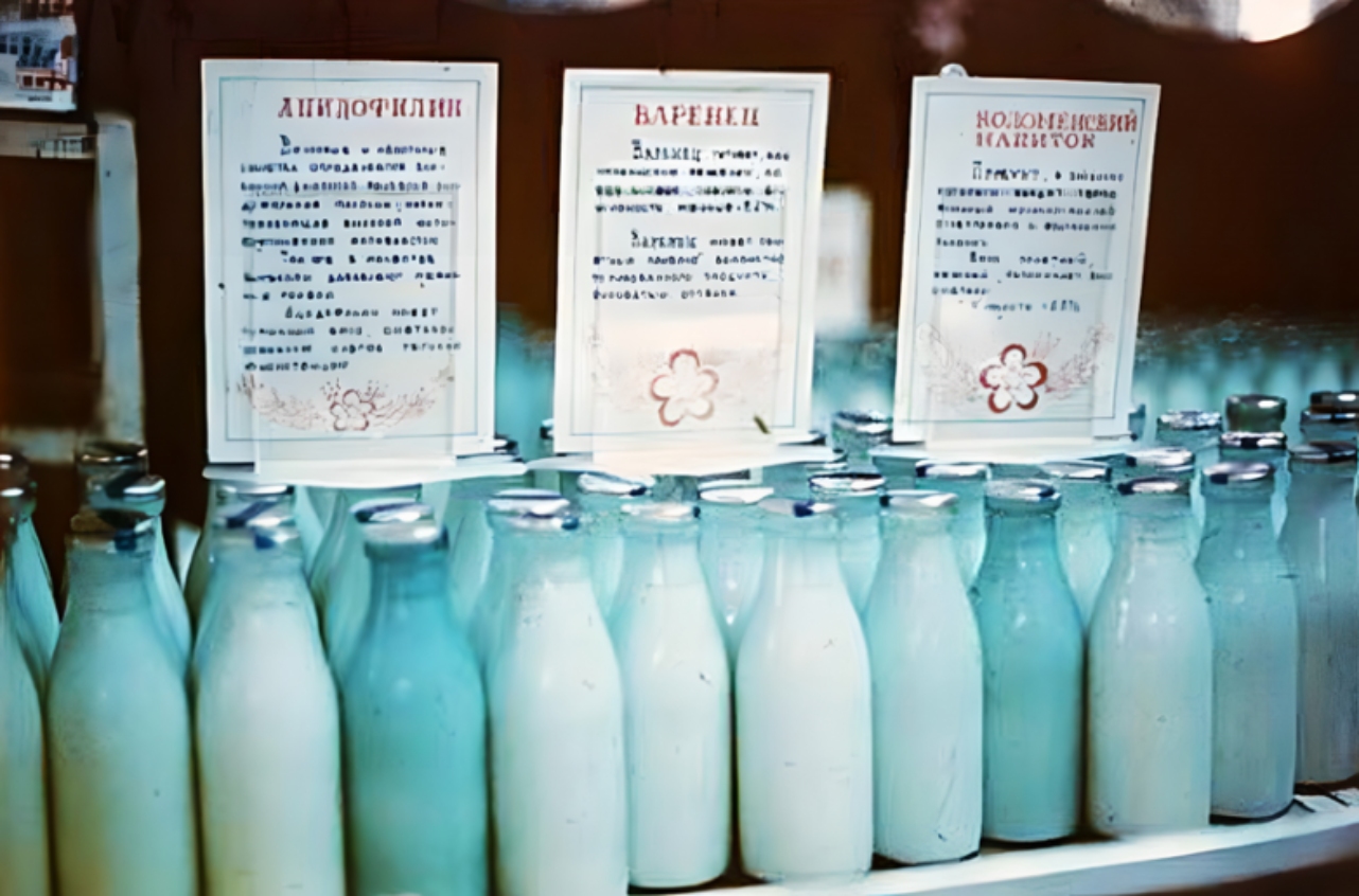 Молочная продукция в бутылках в СССР